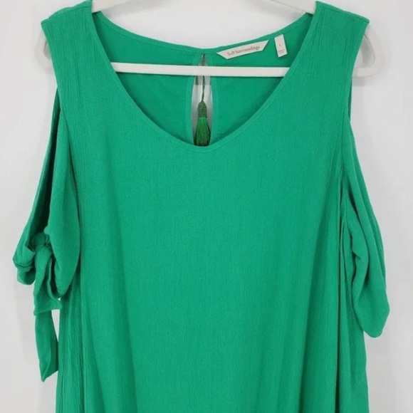 Soft Surroundings Destin Cold
Shoulder Dress L Swing Pockets
Tassel Kelly Green - Picture 7 of 14